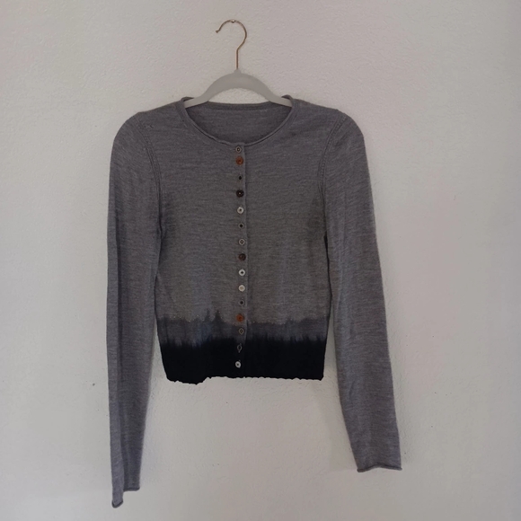 Yigal Azrouel 100% CASHMERE cardigan. Size Medium. Gray. - Picture 2 of 7